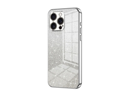 Capa Para Iphone 16 Pro Max - Glitter Degradê - Acabamento Eletroplaqueado