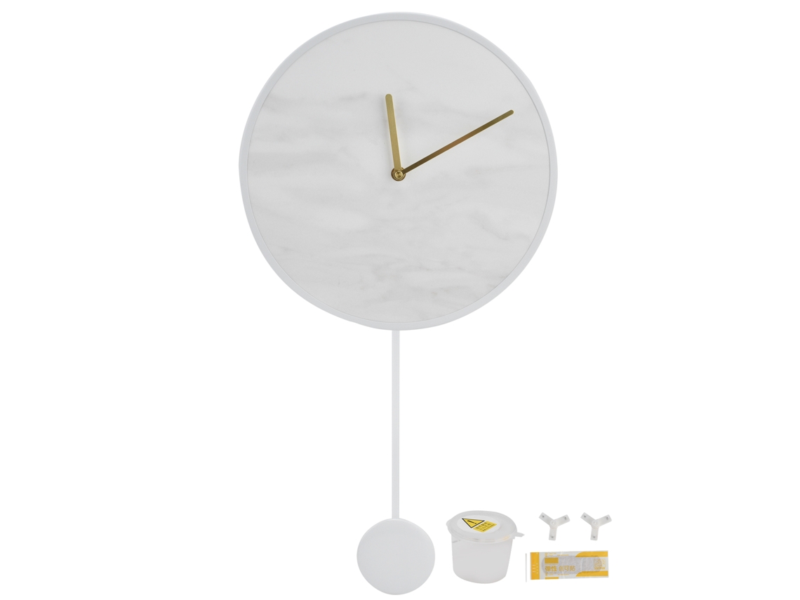 Ronjoe-relógio De Parede De Argila Com Pêndulo Silencioso Design Moderno Para Casa E Quartos