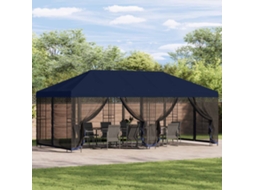 Vidaxl Gazebo Com Paredes Laterais 6 X 3 M Azul Poliéster E Aço