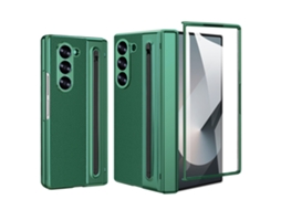 Capa Chrui Para Samsung Galaxy Z Fold 7, Com Caneta Stylus, Parte Traseira Em Couro Pu (compatível, Verde)