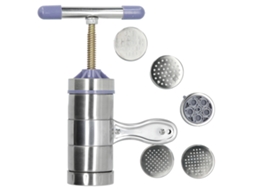 Máquina De Massa Manual Em Aço Inoxidável Com 5 Cabeçotes De Moldagem, Acessórios De Cozinha