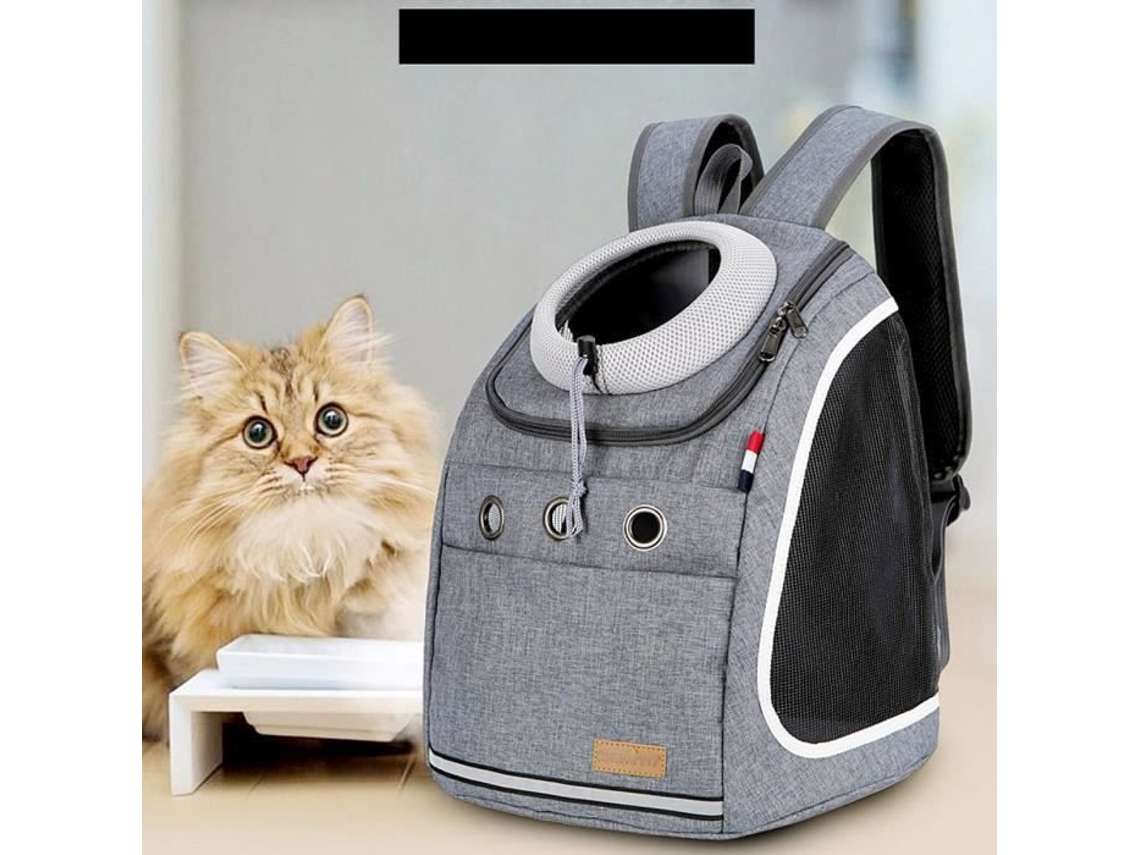 Mochila de Transporte para Cães e Gatos, Cinza AQUAFORGE
