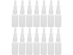 Pacote Com 24 Frascos Recarregáveis De 30ml Para Spray Nasal, Feitos De Plástico Branco.