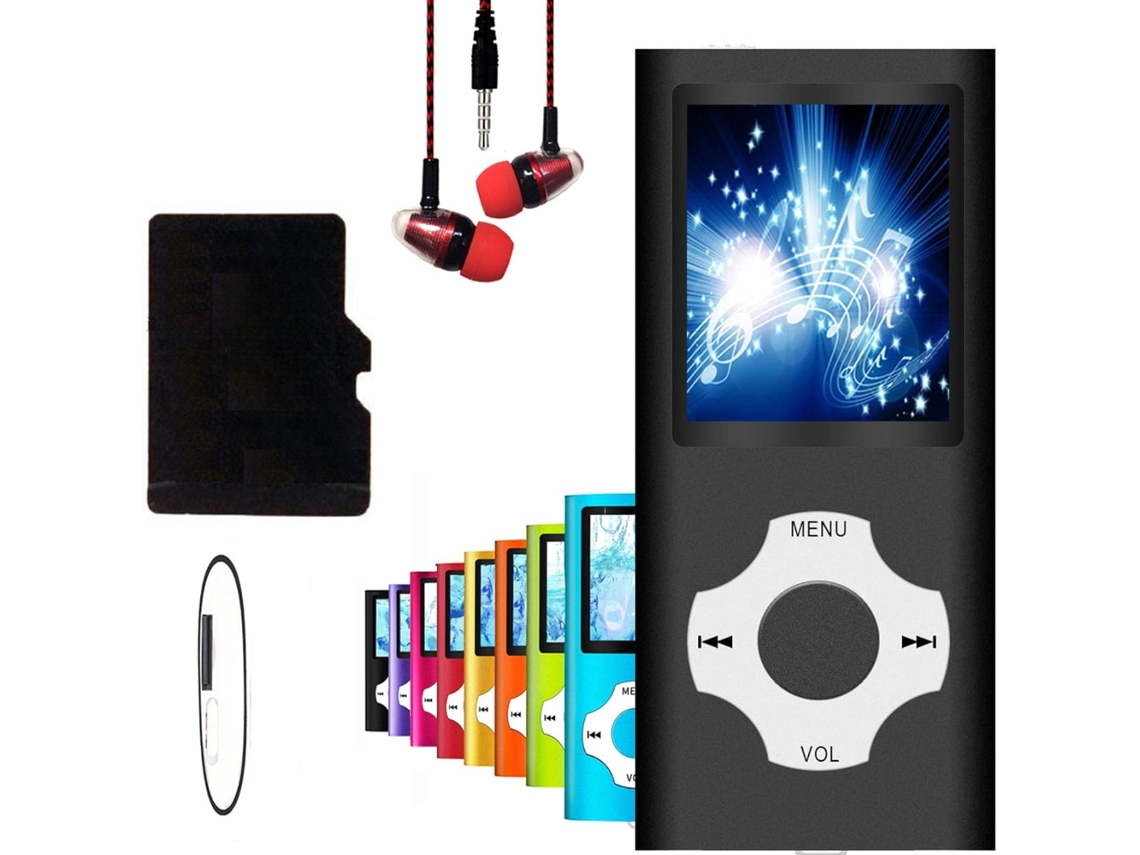 Leitor Mp3 Mini Bluetooth Gravador De Áudio De 18 Polegadas Com 8 Gb De Memória Cuich (preto)