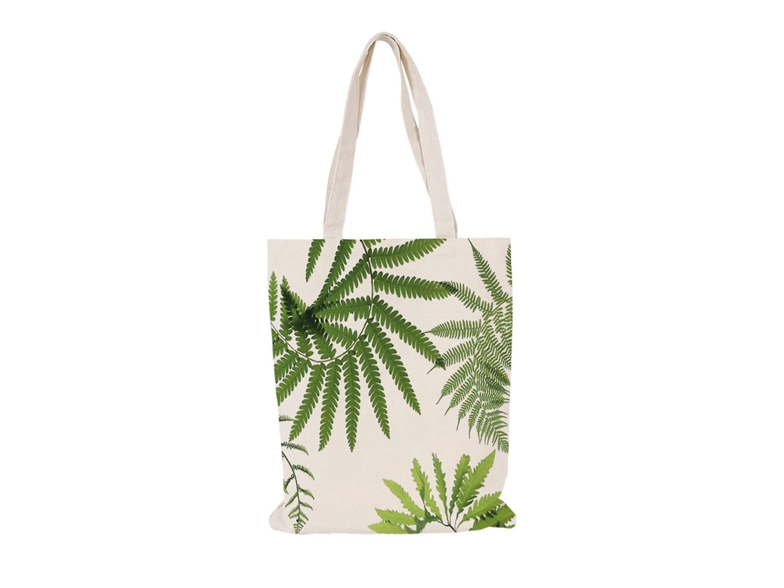Sacola de Compras Dobrável, Ecológica, com Estampa de Plantas, para Uso Diário, Bolsa de Ombro Feminina em Lona. GOKOCO