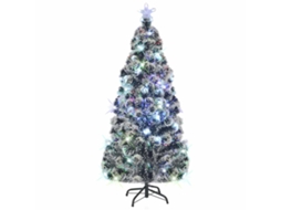 Vidaxl Árvore De Natal Pré-iluminada C/ Suporte E Led 150 Cm Fibra Ótica