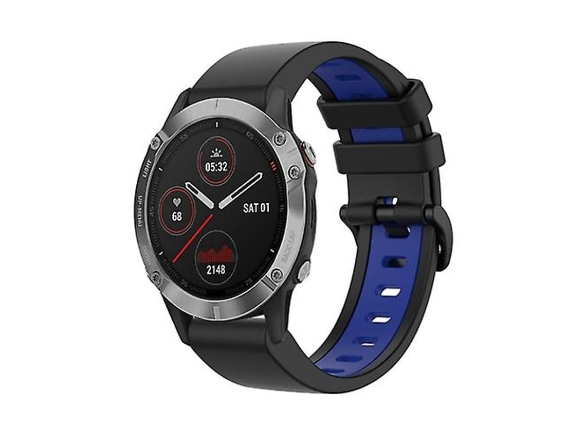 Lurelia Pulseira, Compatível Com Garmin Fenix 6 22mm Bicolor Preta Azul
