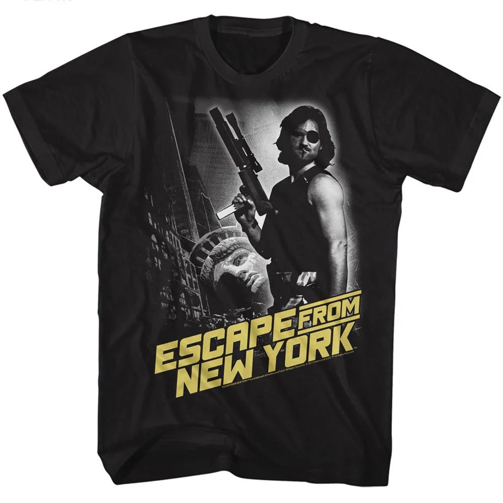 Unisex Adult T-shirt Rockinstone Escape From New York Movie Black Sizexxl