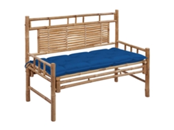 Vidaxl Banco De Jardim Com Almofadão 120 Cm Bambu