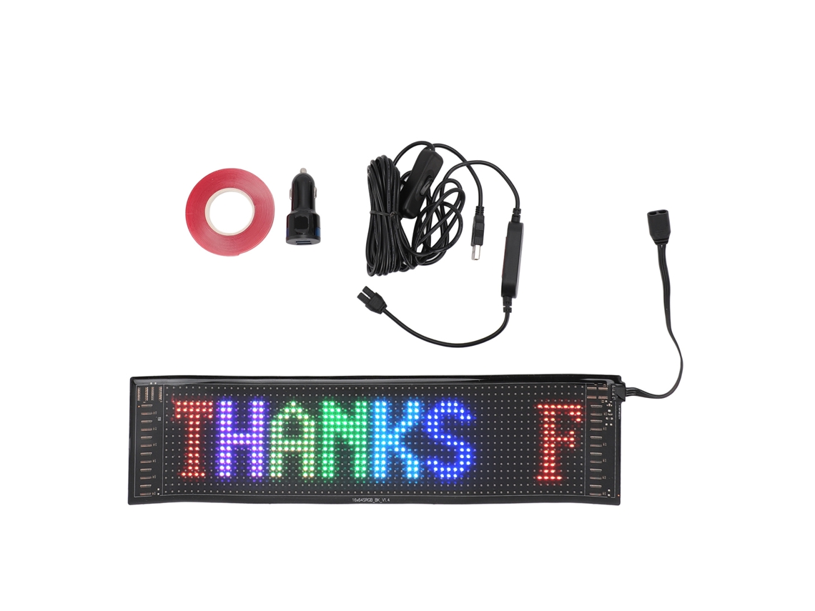 Painel Eletrônico Flexível de Matriz Led Programável EOOCOO (animação de Texto Rgb de Display Programável)