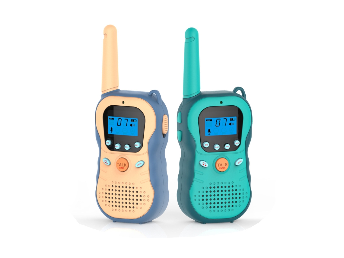 2 Conjuntos de Walkie, Talkies Inteligentes Infantis com Alcance de 3 Quilômetros, com BRILVIBERA