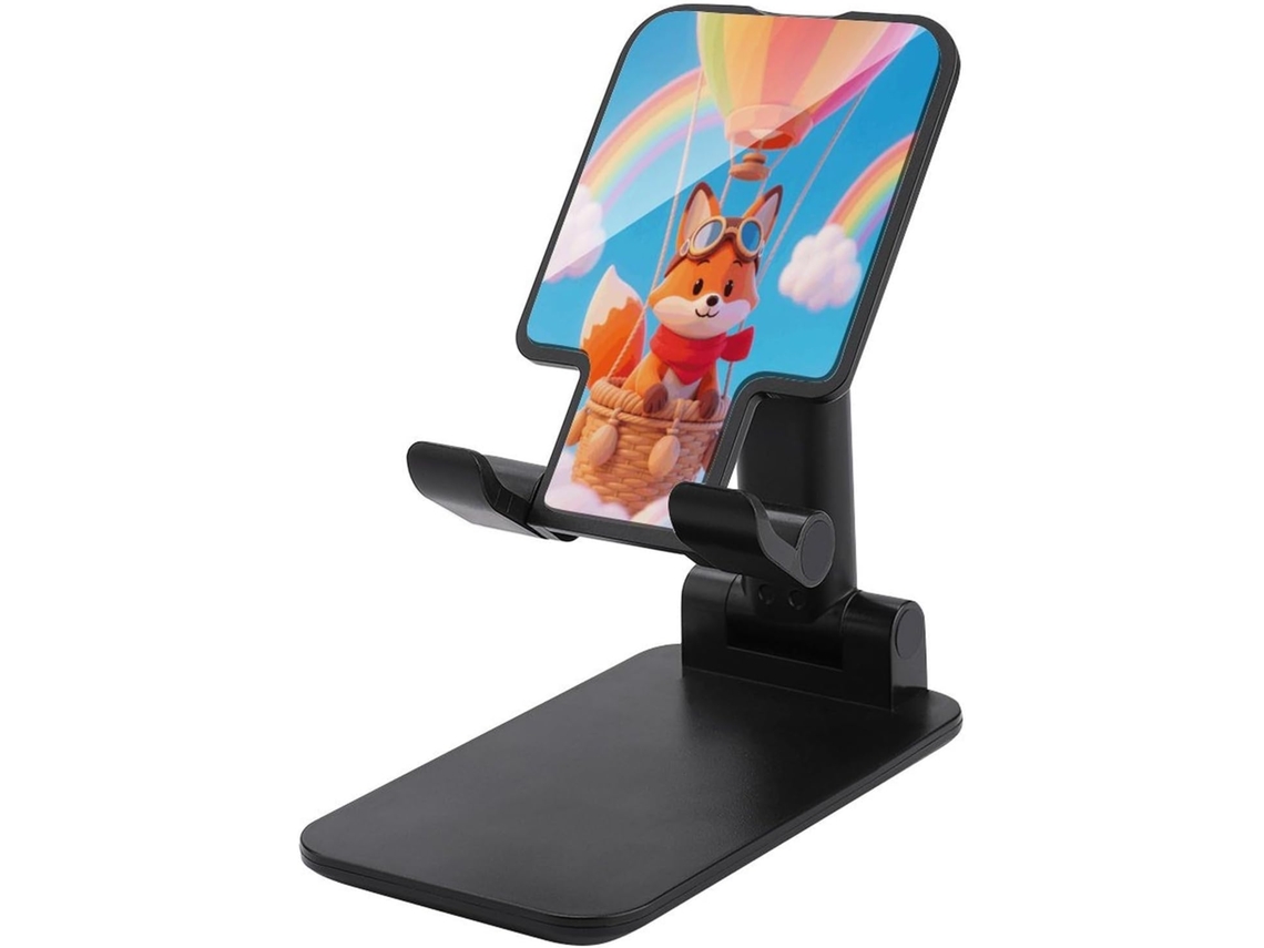 Suporte Para Celular Ajustável E Dobrável Com Desenho De Raposa, Compatível Com Smartphones E Tablets De 4a 13 Polegadas