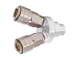 Conector De Mangueira De Ar Circular Laxiscreed 2 Vias Com Travamento Automático