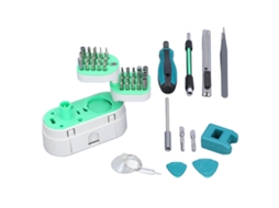 Kit De Ferramentas De Reparo Eletrônico Com Chave De Fenda Precisa 41 Peças Bits Parafusos Celular Relógio Tablet Laptop