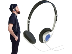 Fones De Ouvido Retrô Supra Auriculares – Estéreo Leves Com Estilo Vintage