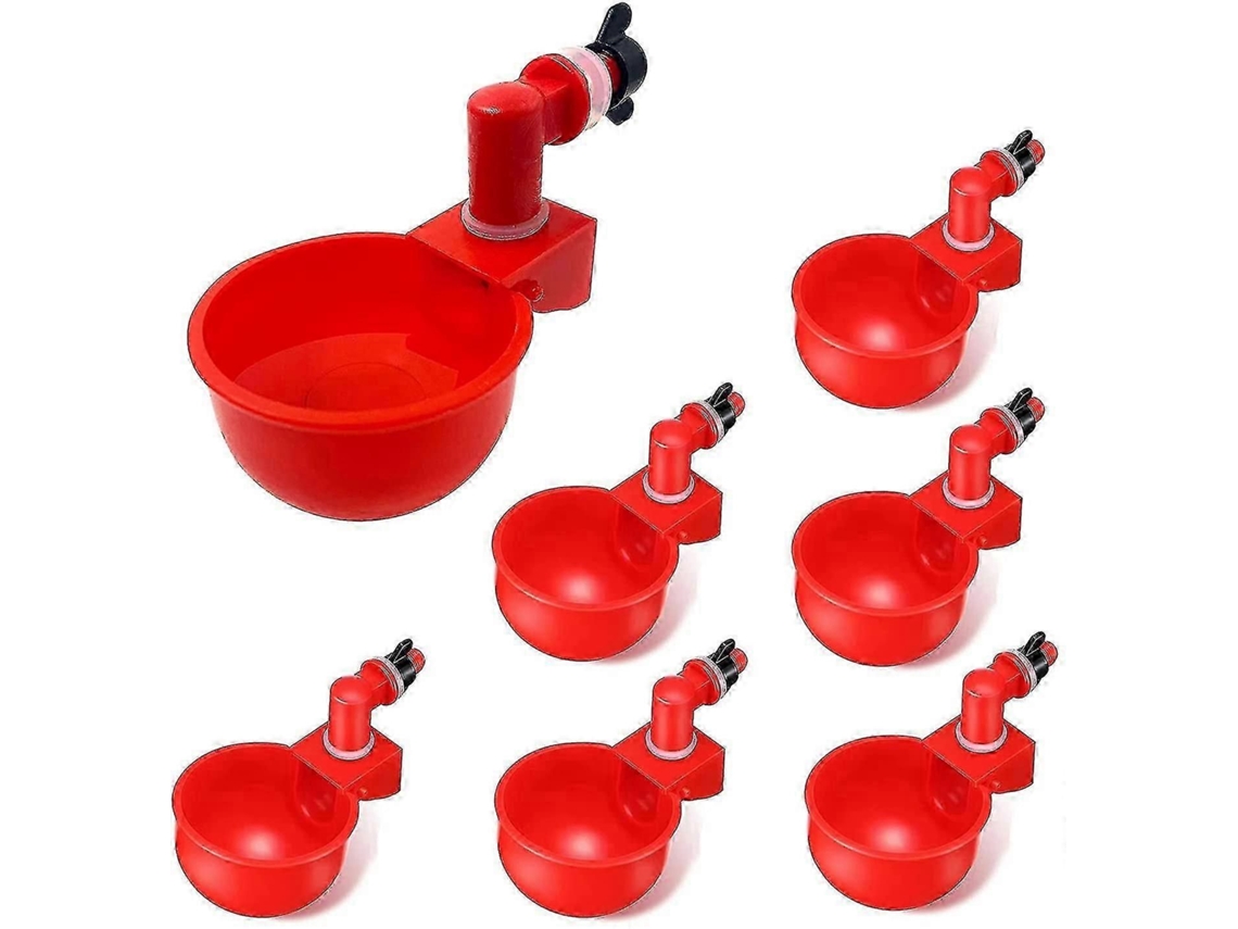 Bebedouros Automáticos Para Aves, Copos De Plástico Com Válvula, Para Galinhas, Codornas E Patos, Pacote Com 6 Unidades.