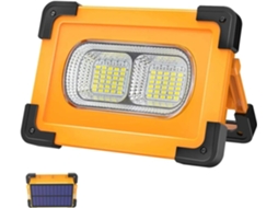 Refletor Led De Trabalho 80w Recarregável Solar Usb Magnética 4 Modos
