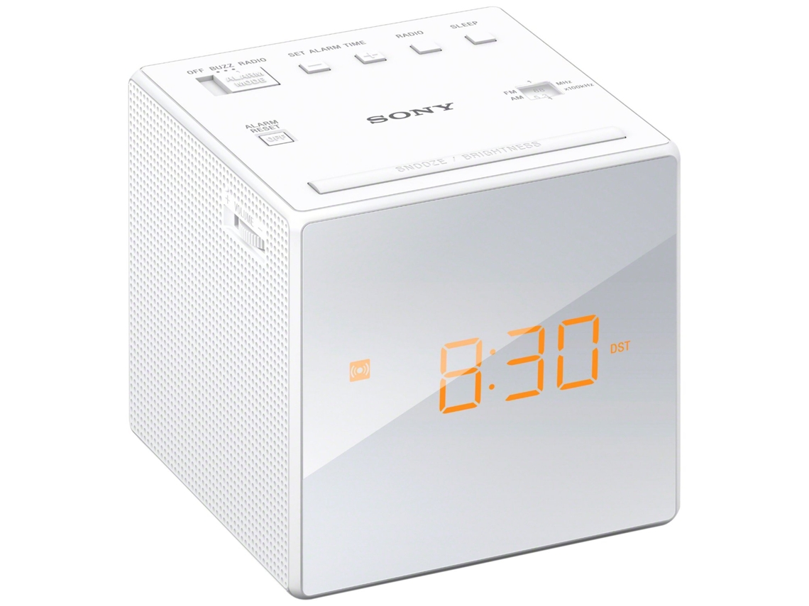 Rádio Despertador SONY ICF-C1W (Branco - Digital - Alarme Duplo - Bateria)