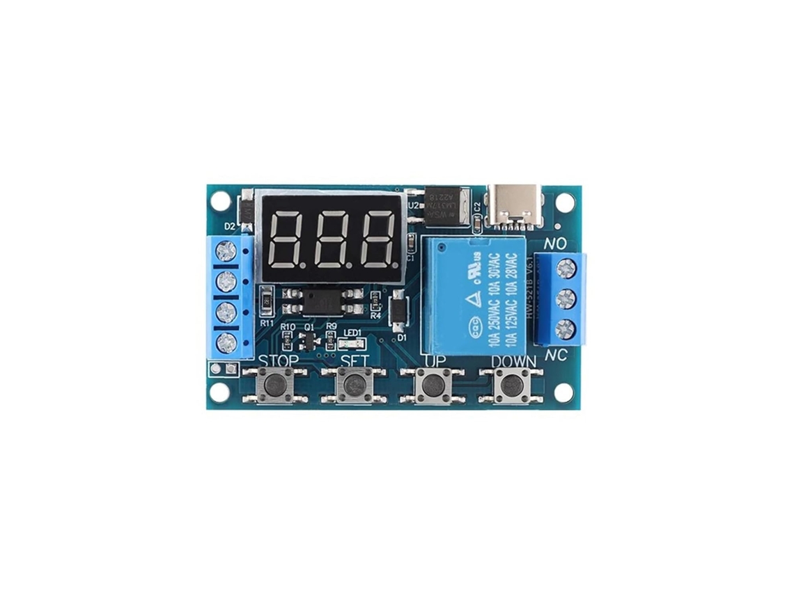 Relé De Retardo Tempo Para Led Dc 5v 12v 24v Com Gatilho Digital
