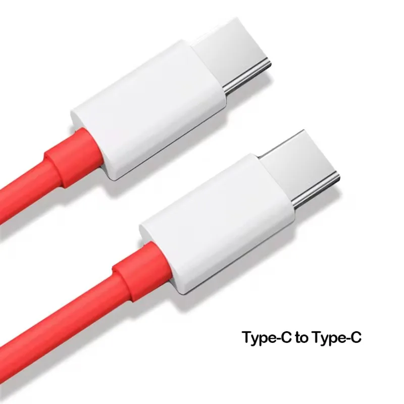 Cabo De Carregamento Rápido Usb-c Pd Warp De 65 W (vermelho, 2 M) Para Oneplus