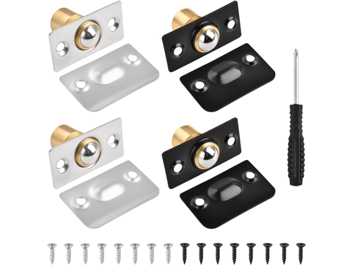 Conjunto De 4-fechos Esfera Porta Armário Leontool, Com Rolamentos De Esfera Ajustáveis, Corpo Em Latão E Placa De