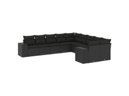 Garden Sofa Set, Garden Sofa Sets Vidaxl Preto Rattan / Vime (n/a)