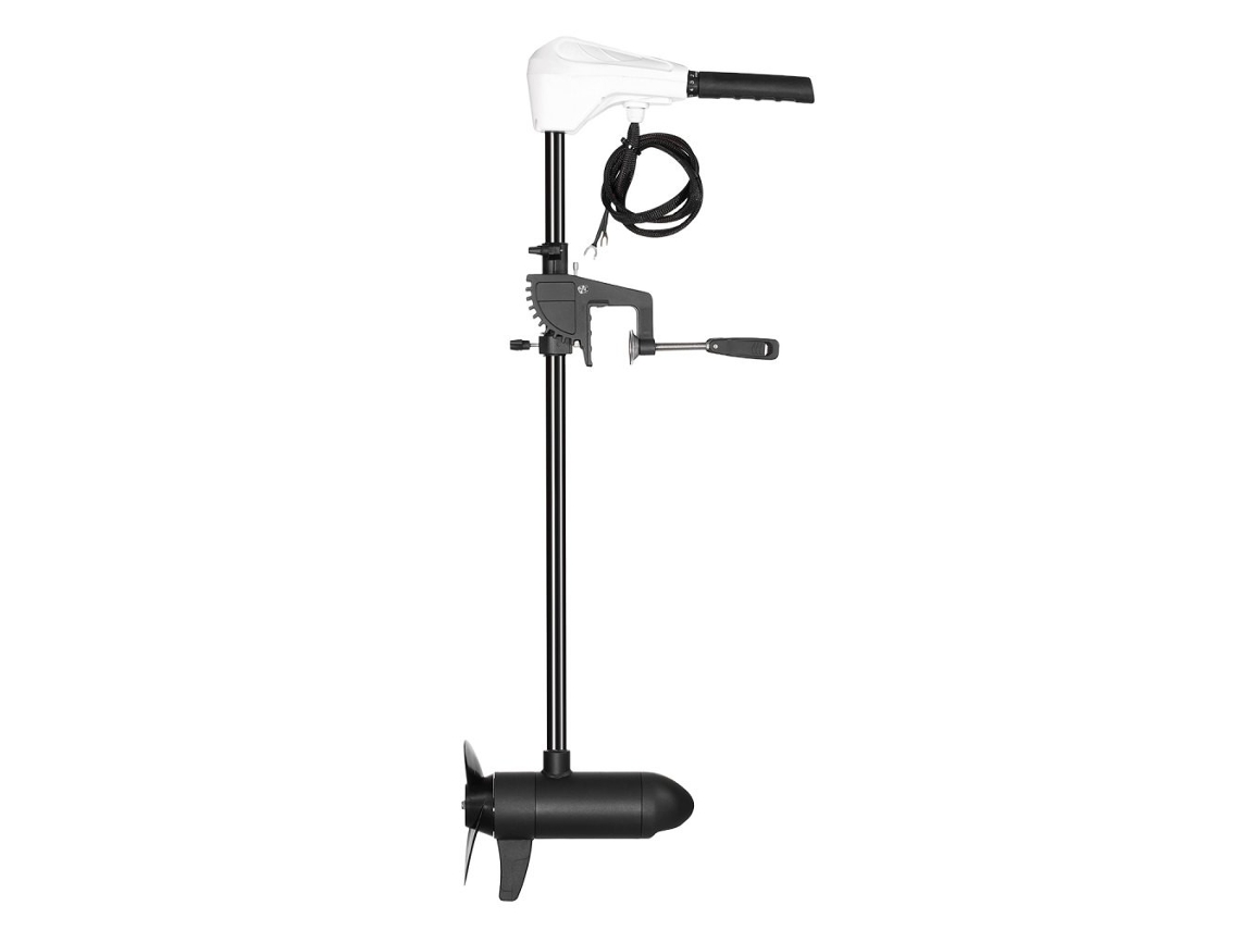 Motor de popa elétrico 12 V com 25 kg de empuxo e velocidade ajustável para pequenas embarcações Tekmaquinas