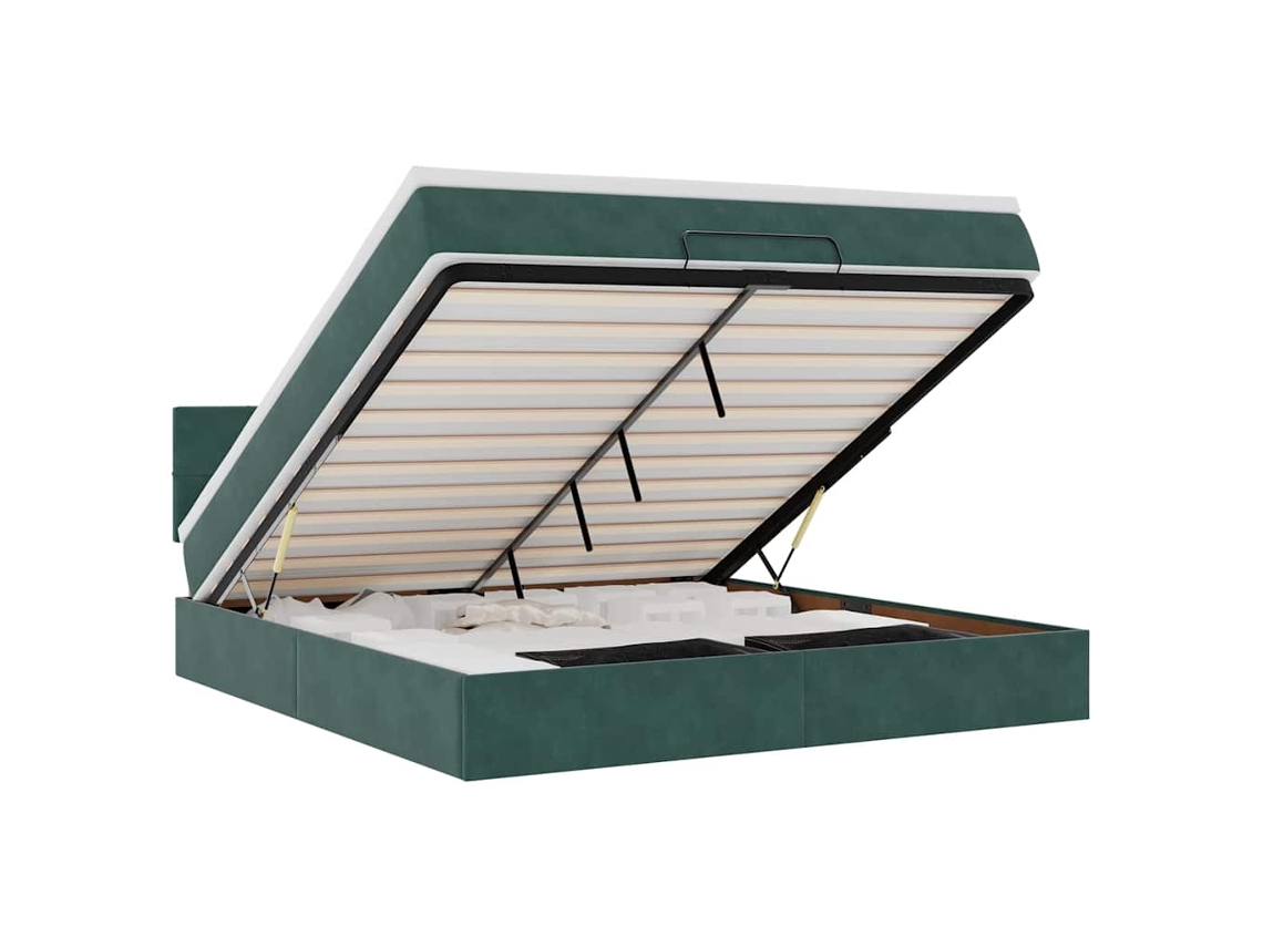 Ottoman Bed Frame, Ottoman Bed Frames Vidaxl Verde Veludo (160 X 200 Cm)