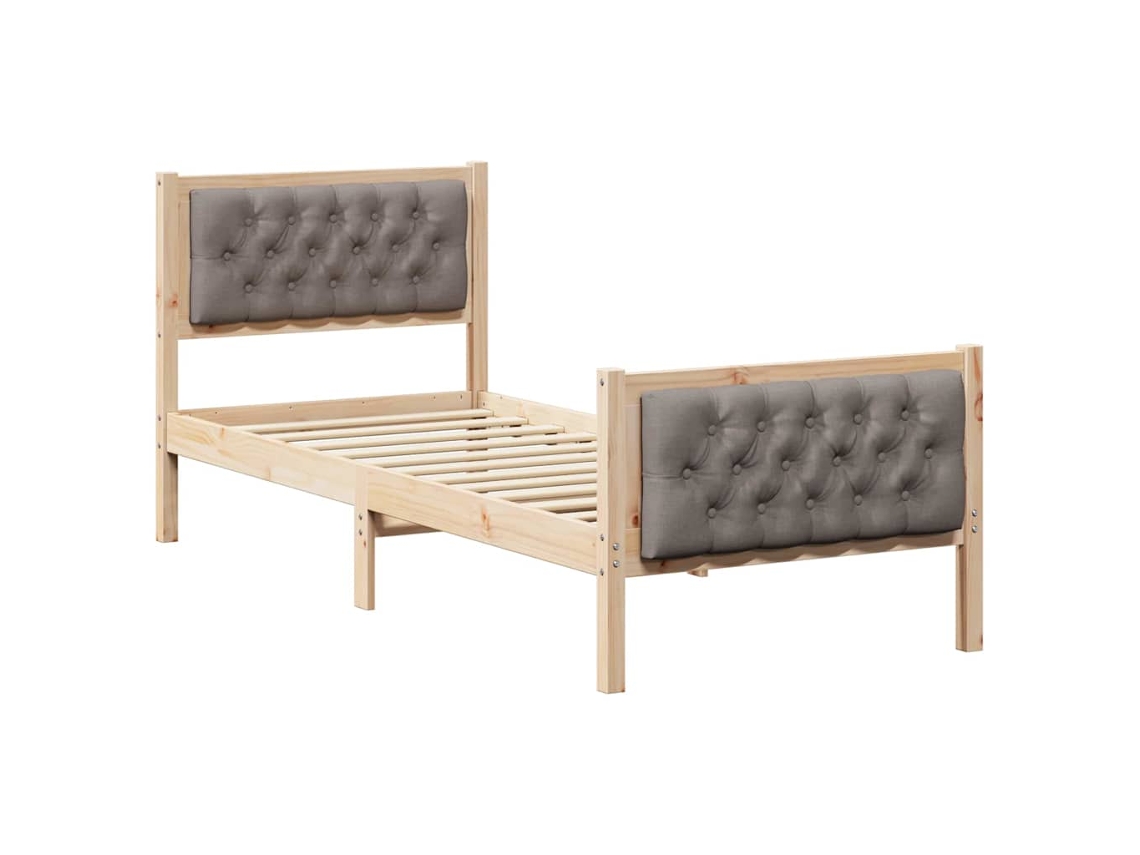 Conjunto 1 Cama Moderna Vidaxl Castanho Madeira De Pinho Maciça (80 X 200 Cm)