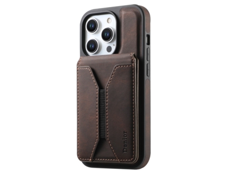 Suporte Casa Para Iphone 15 Pro Max Denior Pele Sintética Castanho