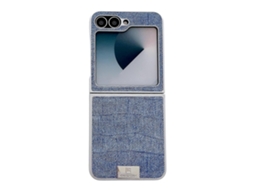 Capa De Celular Em Pu Jeans Com Moldura Prateada Pc