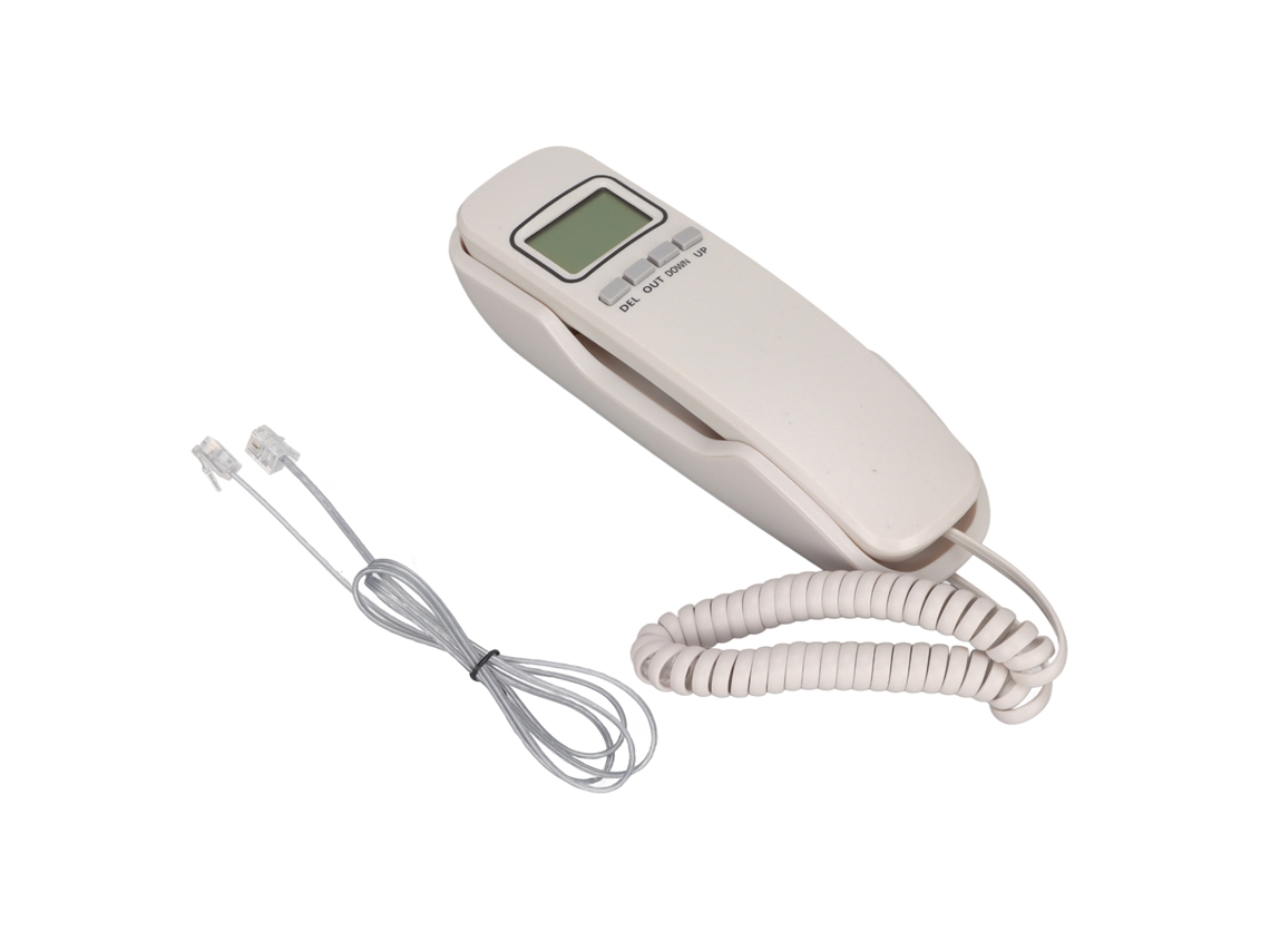 Telefone Fixo LAXISCREED Lcd Redial Tom Selecionável Branco
