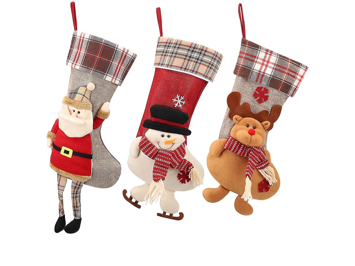 Conjunto De 3 Meias De Natal De 19 Olysi Shop