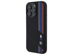 Capa para iPhone 16 Pro Max BMW Silicone Rígida Preto