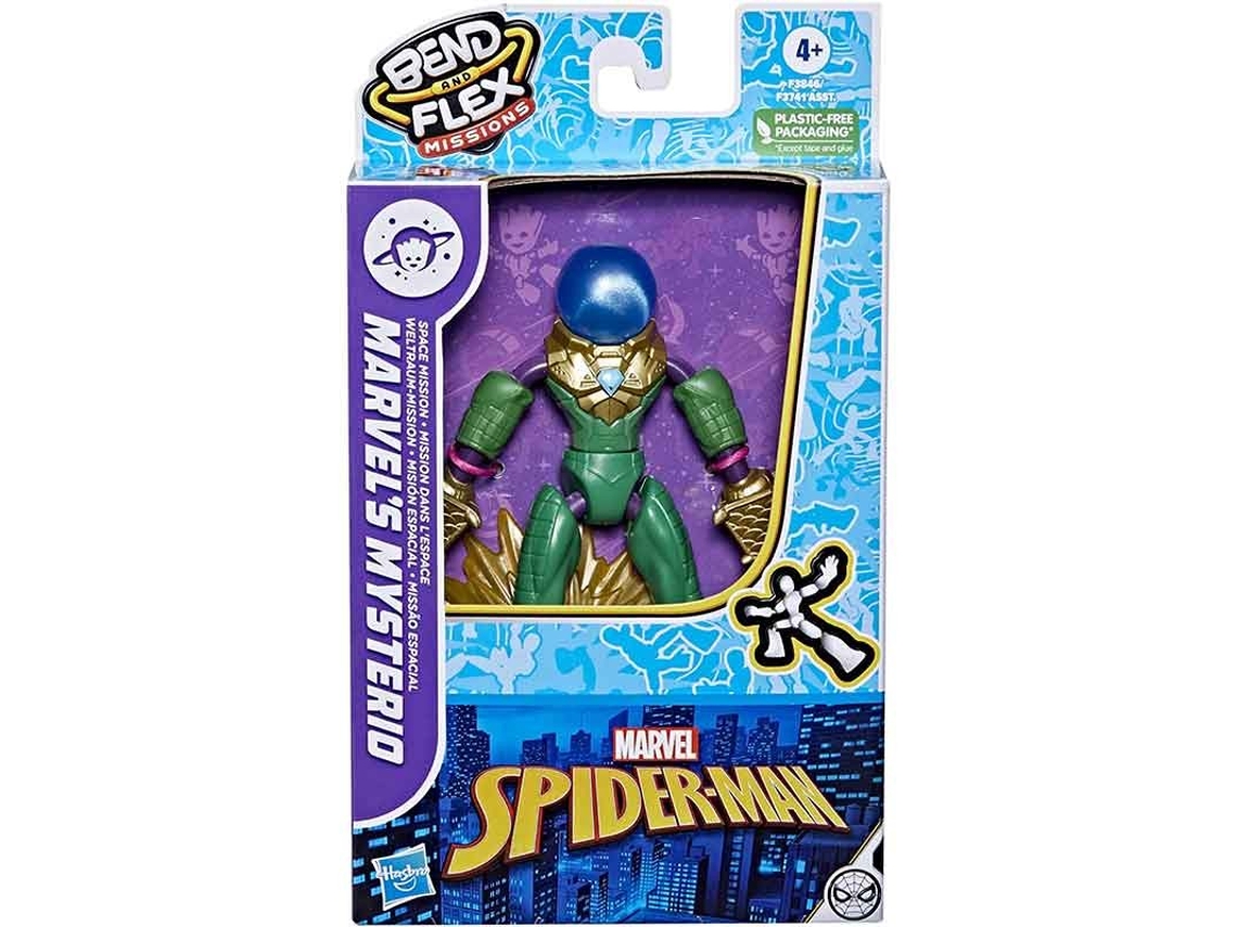 Figura De Mysterio De Los Bend And Flex Missions De Marvel De 14 Cm Hasbrovolumen