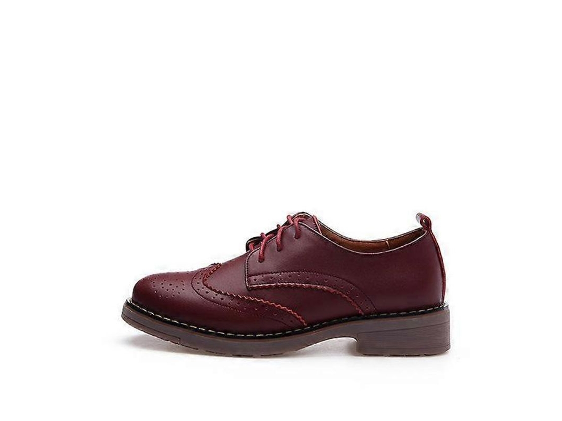 2026 sapatos Oxford Feminino Vintage Estilo Britânico em Couro Genuíno Casual de Cinto Planos Brogue