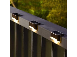 Luzes Solares para Deck, Impermeáveis, LED, Jardim, Pátio