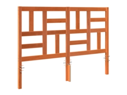 Conjunto 1 Cabeceira De Cama Vidaxl Castanho Madeira De Pinho Maciça (145,5 X 4 X 104 Cm)