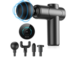 Pistola De Masaje Bouncy Para Masaje De Tejido Profundo Con 4 Cabezales De Masaje, Carga Tipo C Y Tecnología Quiet Glide Brilvibera