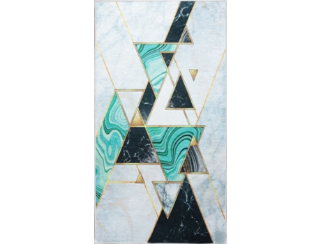 Tapete MANI TEXTILE  Symétrie (Verde -  80X150cm)