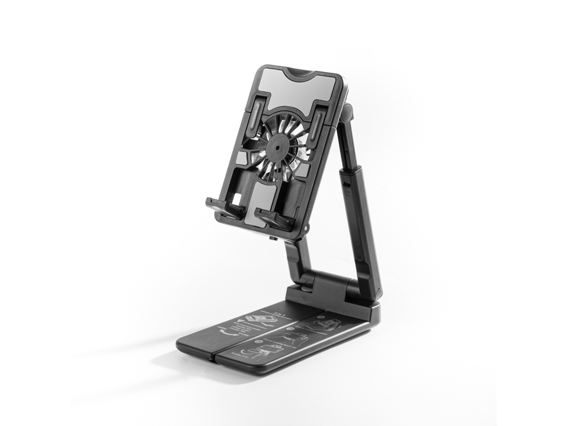 Suporte Telefone Com Cooler, Ajustável Altura, Ventoinha Radiador Rgb, Para Ios/android