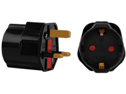 2x Adaptador De Viagem Tipo G, Preto