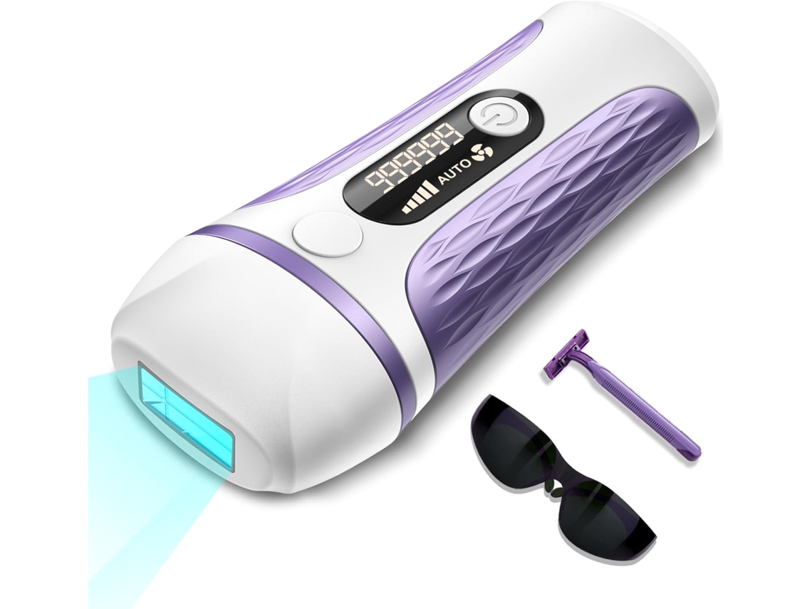 Dispositivo De Remoção De Pêlos A Laser Ipl – 999.999 Flashes, Seguro E Eficaz Para Mulheres E Homens (roxo)