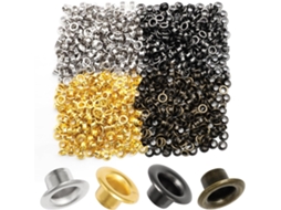Kit com 800 peças de metal Ilhós com diâmetro interno de 5 mm.
