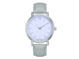 Reloj Unisex De Cuarzo Con Correa De Cuero Pu Simple Zhoulianfa (gris)