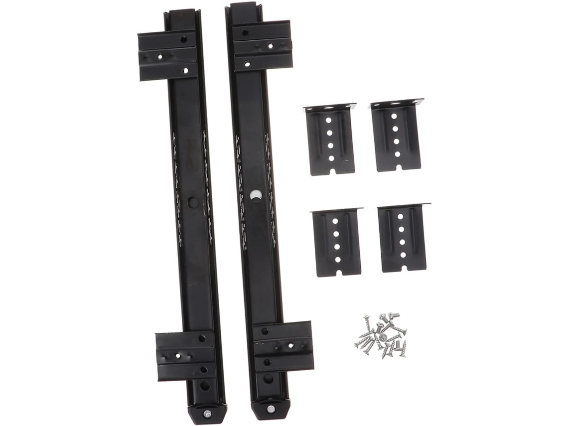 Trilho Deslizante Para Gaveta De Teclado, 1par, Aço Preto, 10kg 22lb