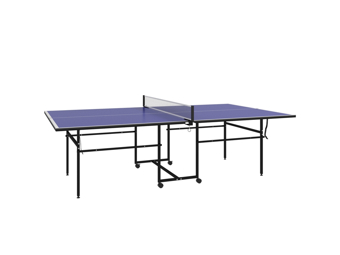 Mesa de Pingue-Pongue LYYTUNG Placa Dobrável em Quartos com Rodas Conjunto com 2 Raquetes e 3 Bolas (274x152,5x75,5 cm)