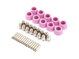 Kit de 40 peças para cortador de plasma Ag60 Sg55: eletrodos, bicos e peças de reposição para tocha de corte.