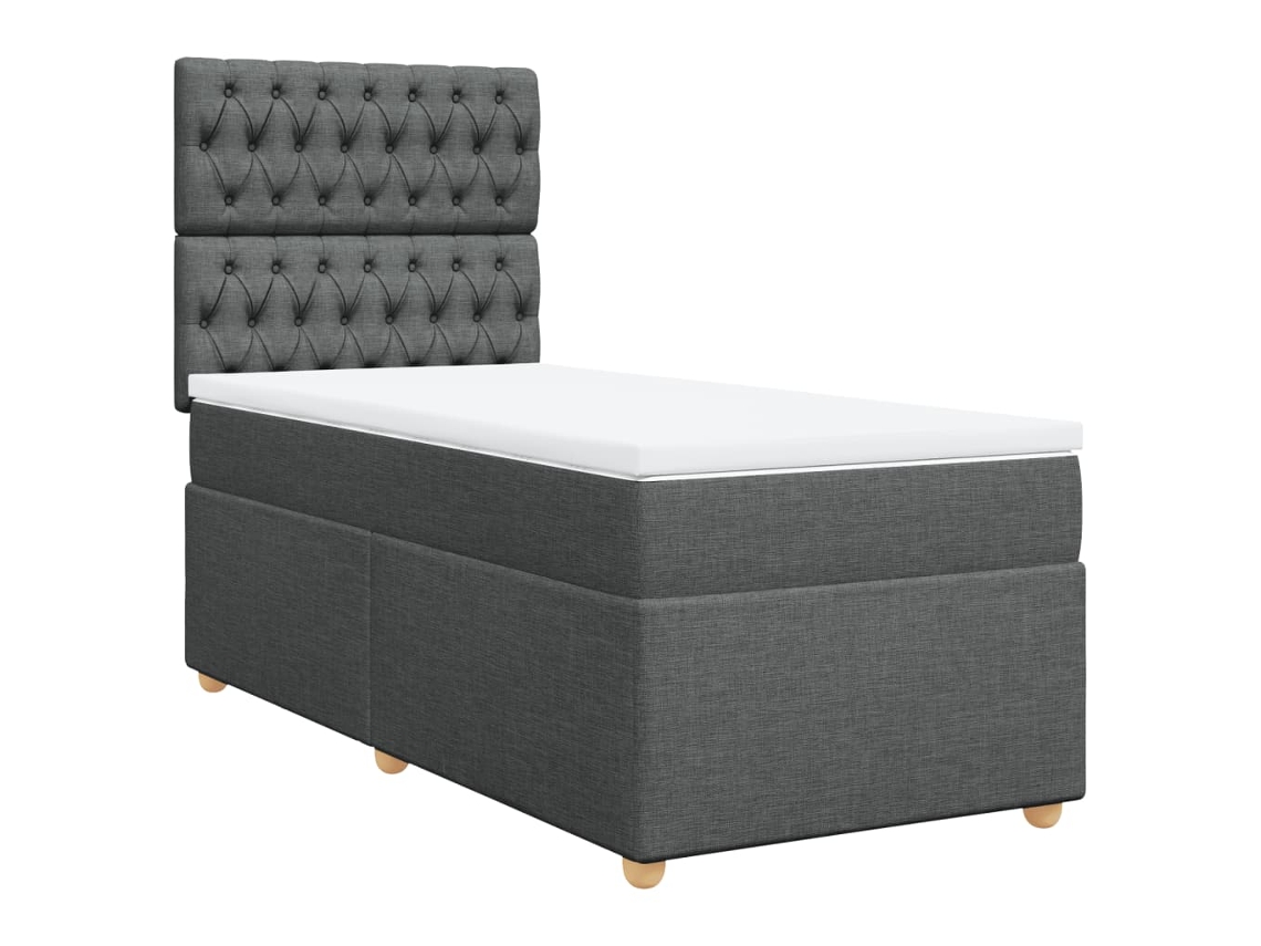 Box Spring Bed, Box Spring Beds Vidaxl Cinzeto Tecido (90 X 200 Cm)