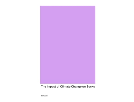 Livro The Impact of Climate Change on Socks de Terry Jox (Inglês)